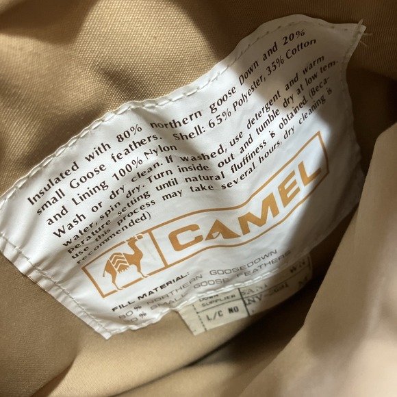 CAMEL Vest Camel/Brown Reversible Northern Goose Down Puffer Size Small - Picture 10 of 11